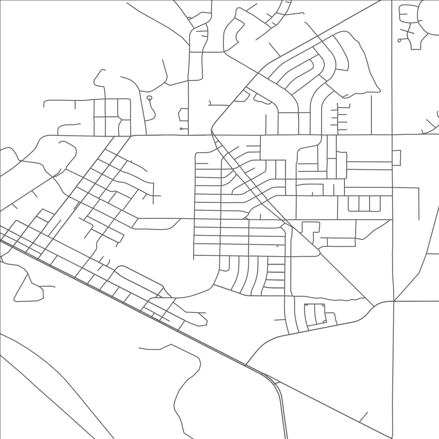 ROAD MAP OF GRANTS, NEW MEXICO BY MAPBAKES