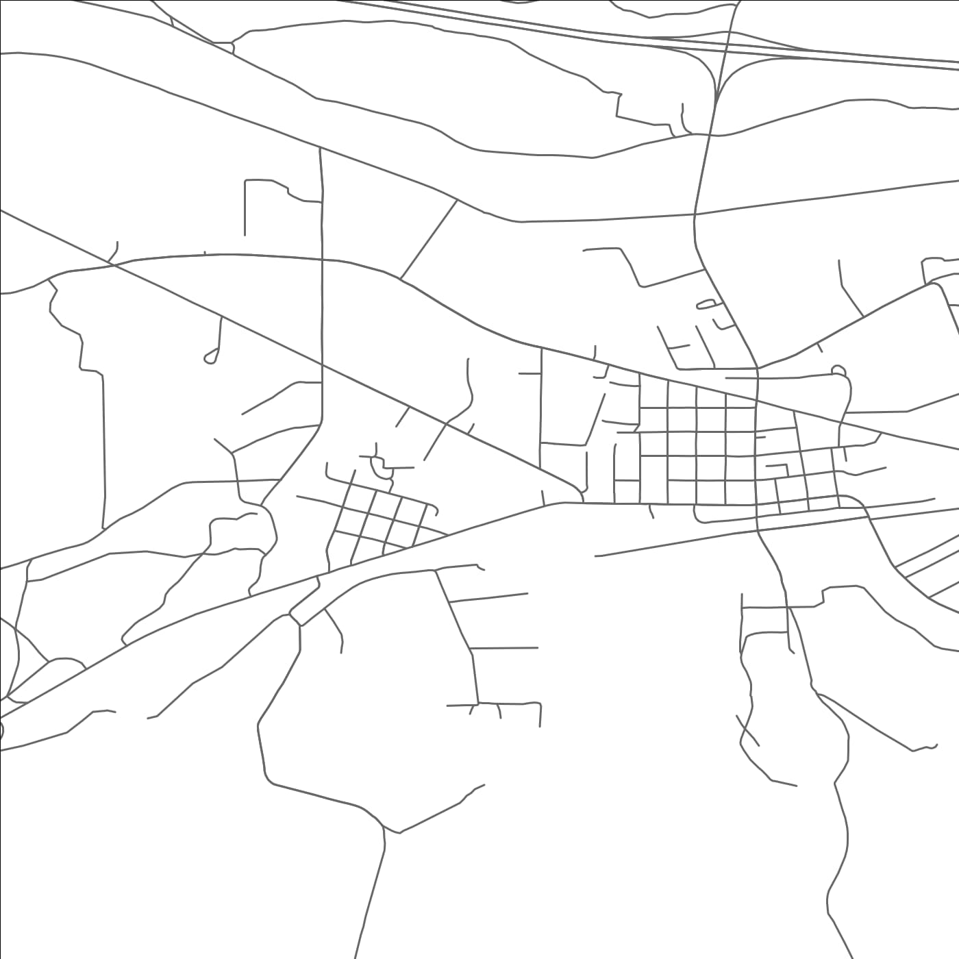 ROAD MAP OF HATCH, NEW MEXICO BY MAPBAKES