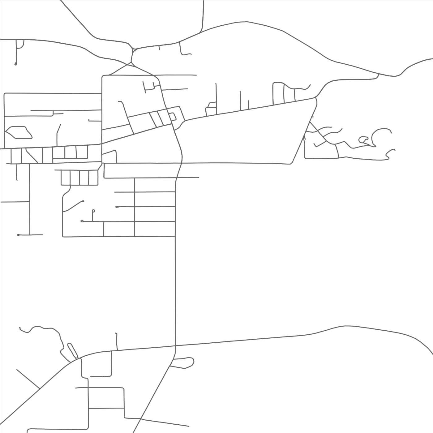 ROAD MAP OF LA LUZ, NEW MEXICO BY MAPBAKES