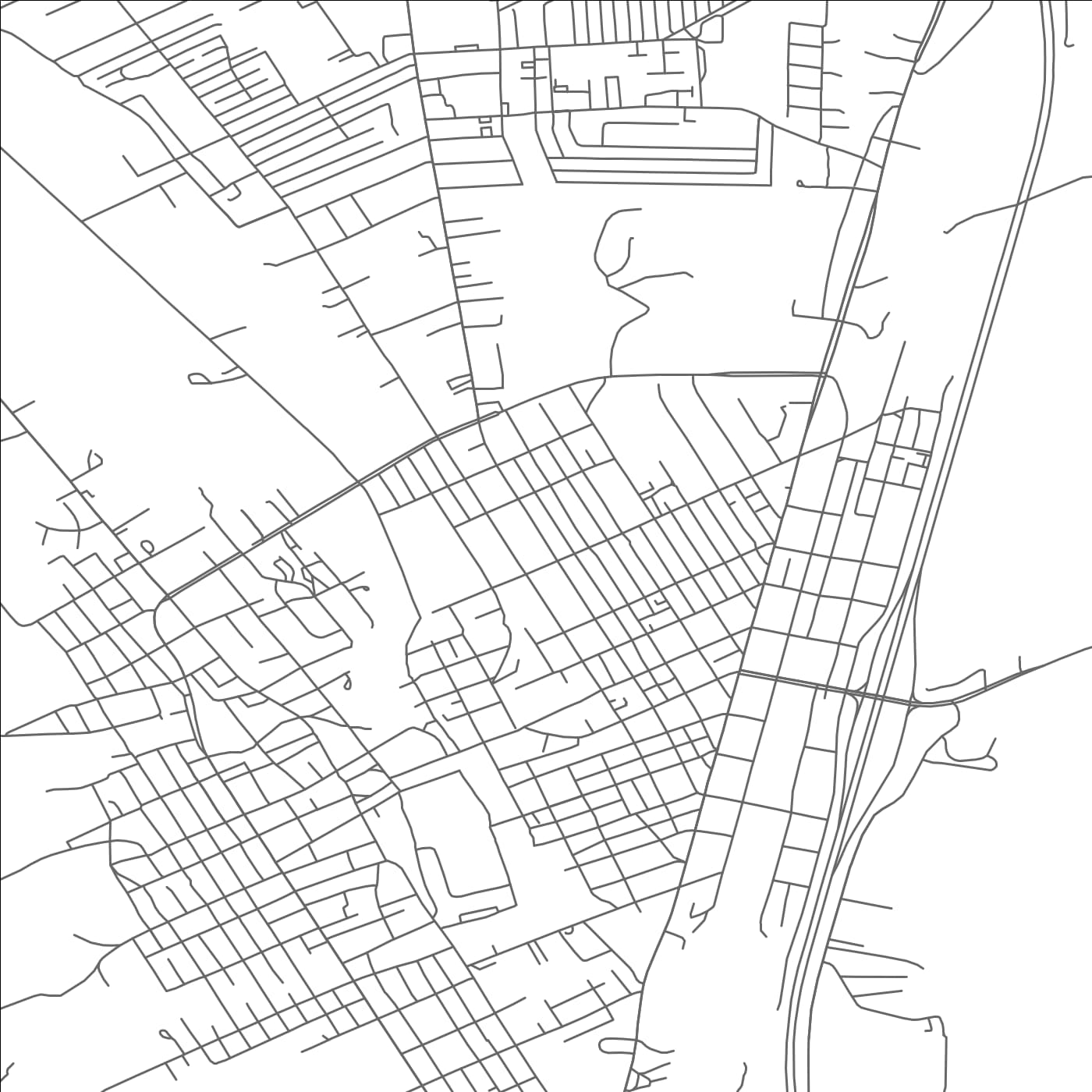 ROAD MAP OF LAS VEGAS, NEW MEXICO BY MAPBAKES