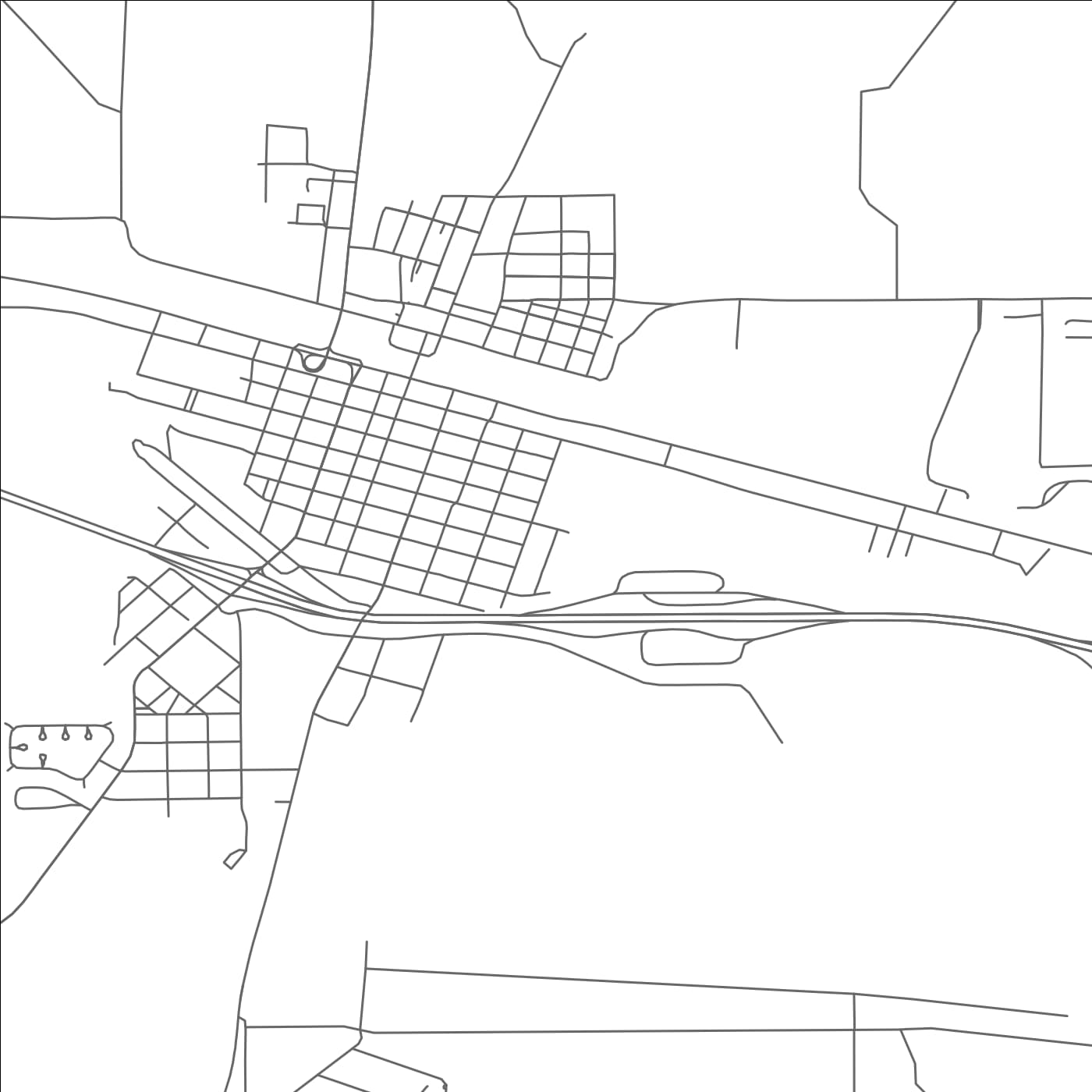 ROAD MAP OF LORDSBURG, NEW MEXICO BY MAPBAKES