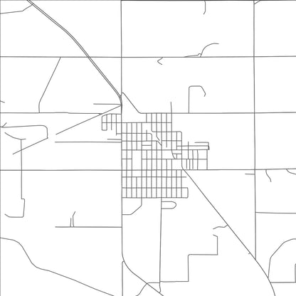 ROAD MAP OF LOVING, NEW MEXICO BY MAPBAKES