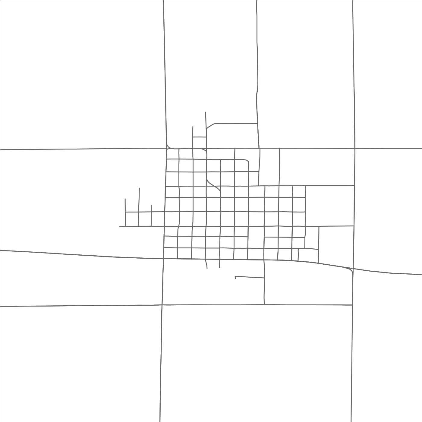 ROAD MAP OF MELROSE, NEW MEXICO BY MAPBAKES