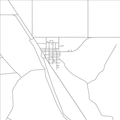 ROAD MAP OF MOSQUERO, NEW MEXICO BY MAPBAKES