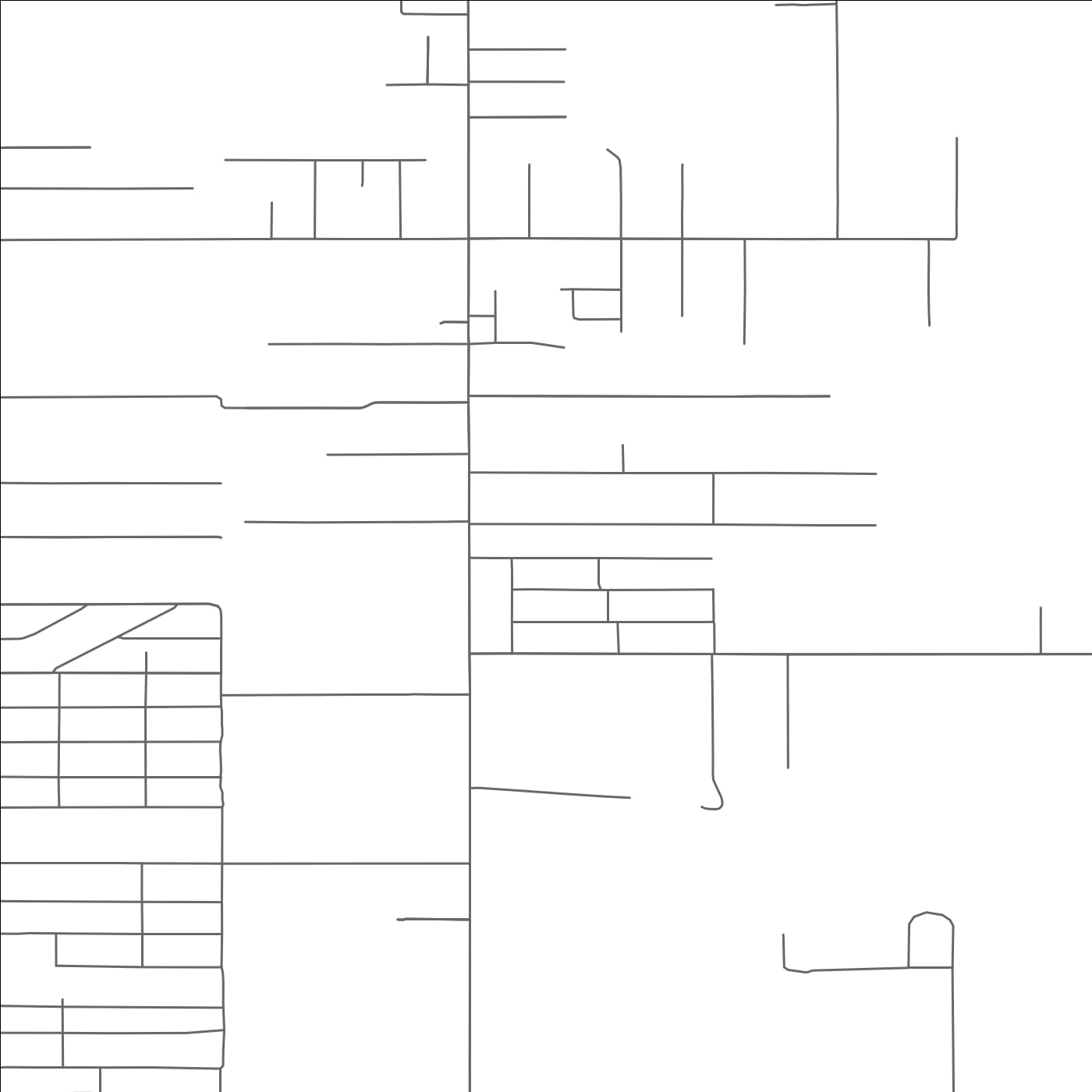 ROAD MAP OF NORTH HOBBS, NEW MEXICO BY MAPBAKES