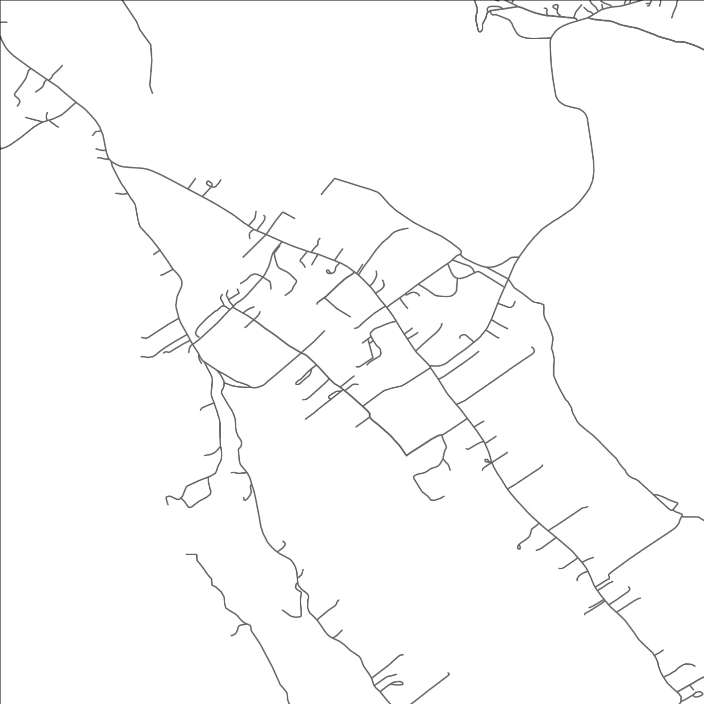 ROAD MAP OF PENASCO, NEW MEXICO BY MAPBAKES