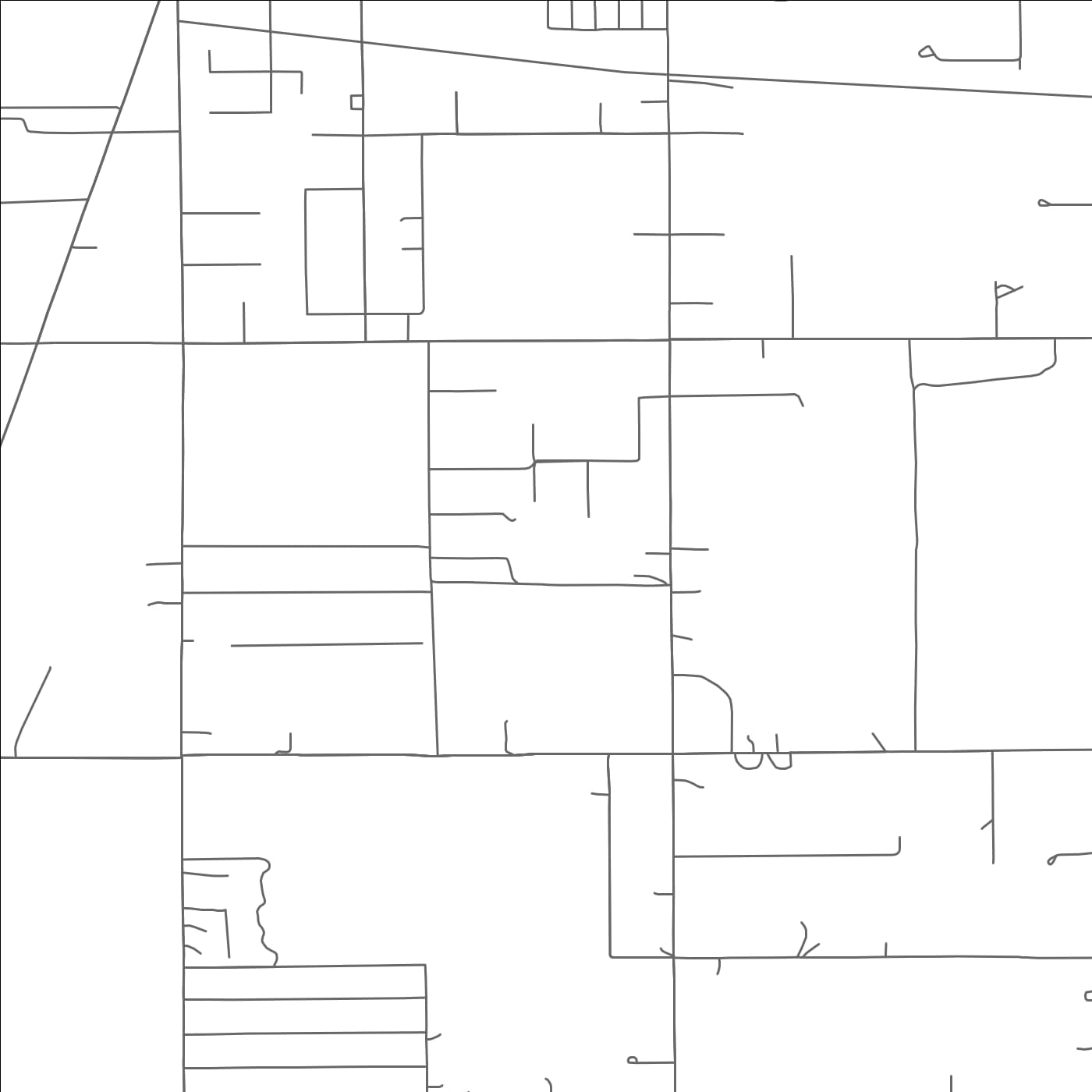 ROAD MAP OF PULPOTIO BAREAS, NEW MEXICO BY MAPBAKES