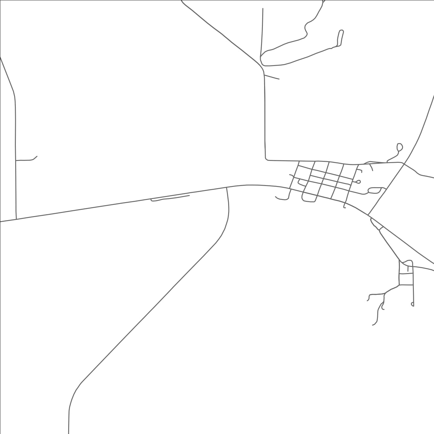 ROAD MAP OF QUEMADO, NEW MEXICO BY MAPBAKES