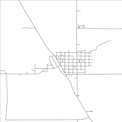 ROAD MAP OF ROY, NEW MEXICO BY MAPBAKES