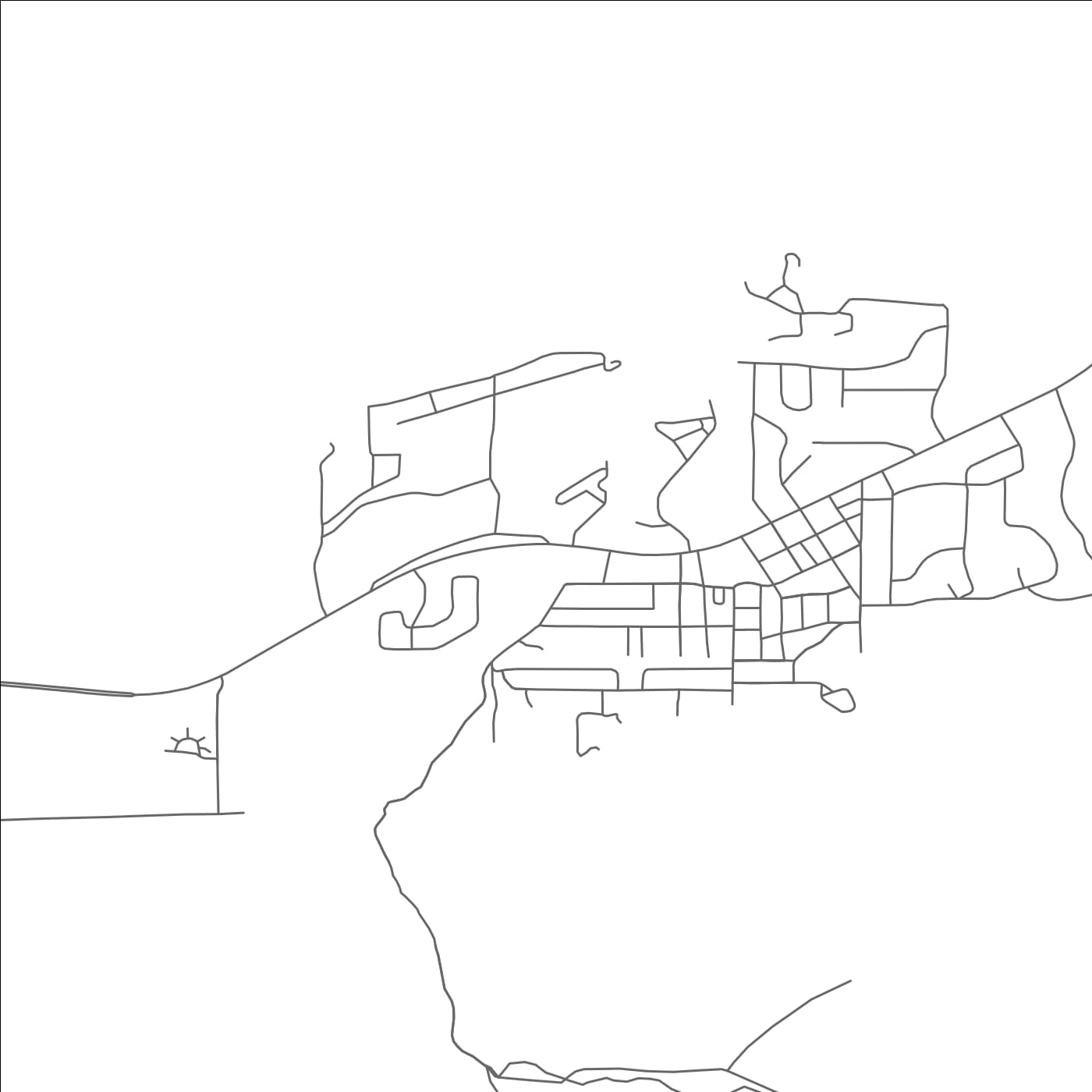 ROAD MAP OF RUIDOSO DOWNS, NEW MEXICO BY MAPBAKES