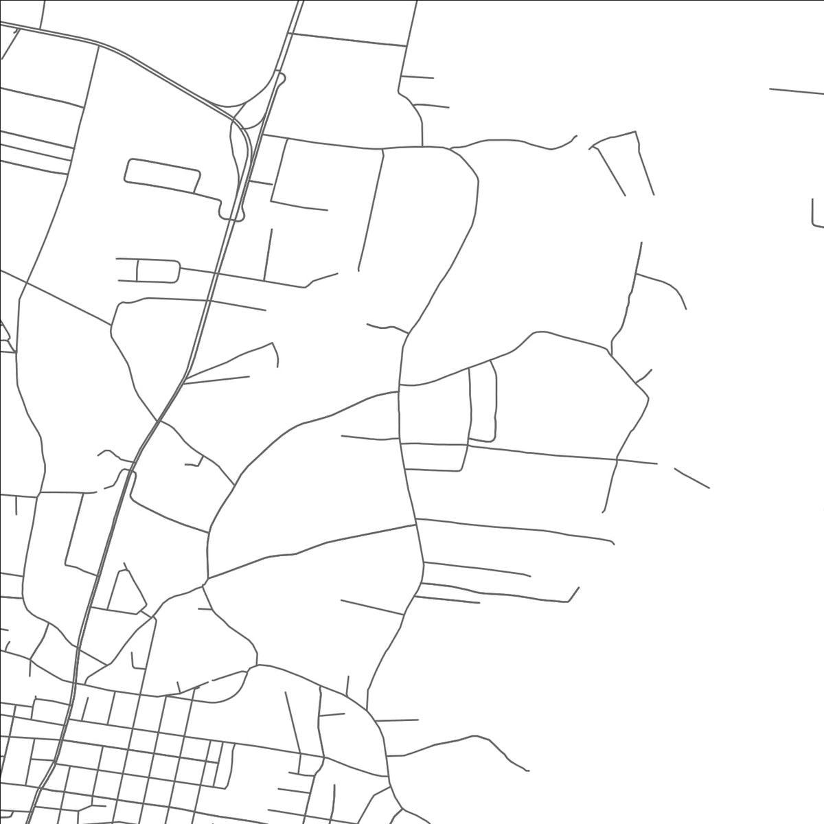 ROAD MAP OF SAUSAL, NEW MEXICO BY MAPBAKES