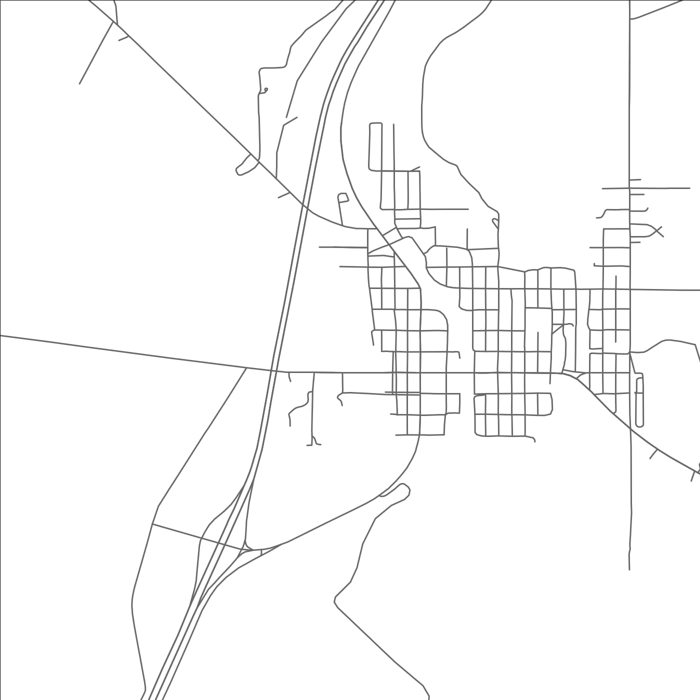 ROAD MAP OF SPRINGER, NEW MEXICO BY MAPBAKES