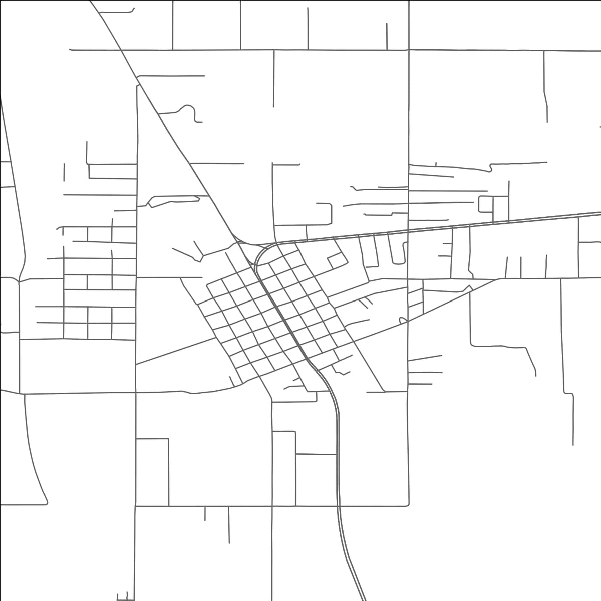 ROAD MAP OF TULAROSA, NEW MEXICO BY MAPBAKES