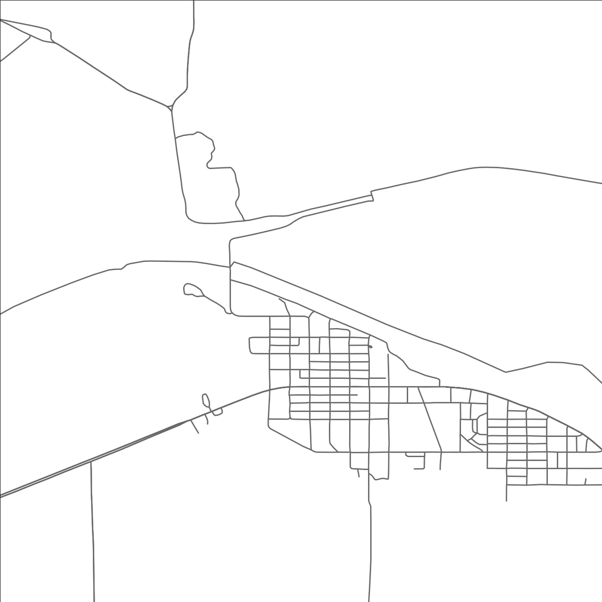 ROAD MAP OF VAUGHN, NEW MEXICO BY MAPBAKES