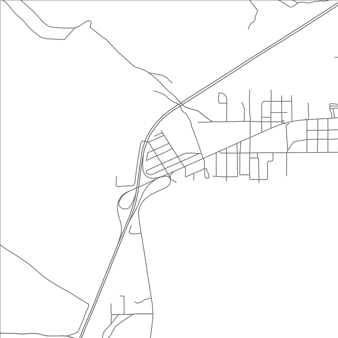 ROAD MAP OF WILLIAMSBURG, NEW MEXICO BY MAPBAKES