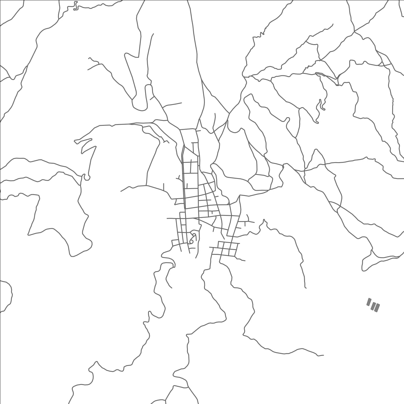 ROAD MAP OF ACOBAMBA, PERU BY MAPBAKES