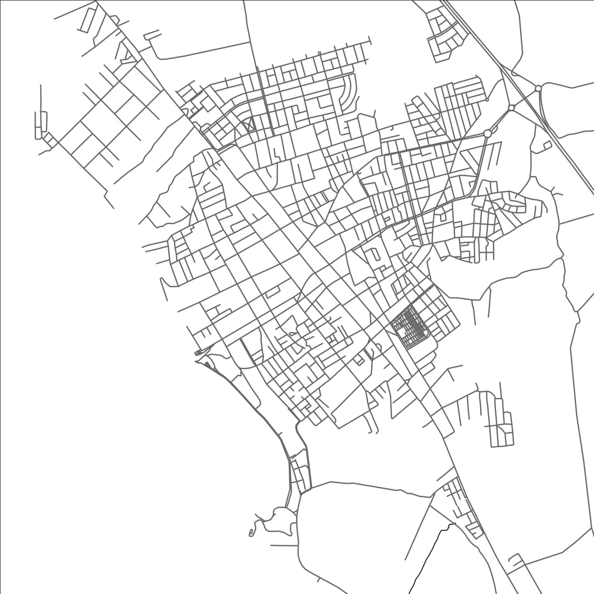 ROAD MAP OF BARRANCA, PERU BY MAPBAKES