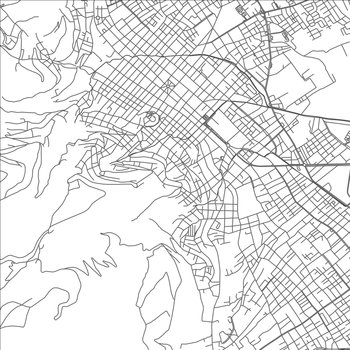 ROAD MAP OF CAJAMARCA, PERU BY MAPBAKES