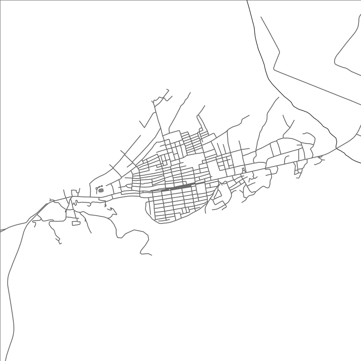 ROAD MAP OF MANCORA, PERU BY MAPBAKES