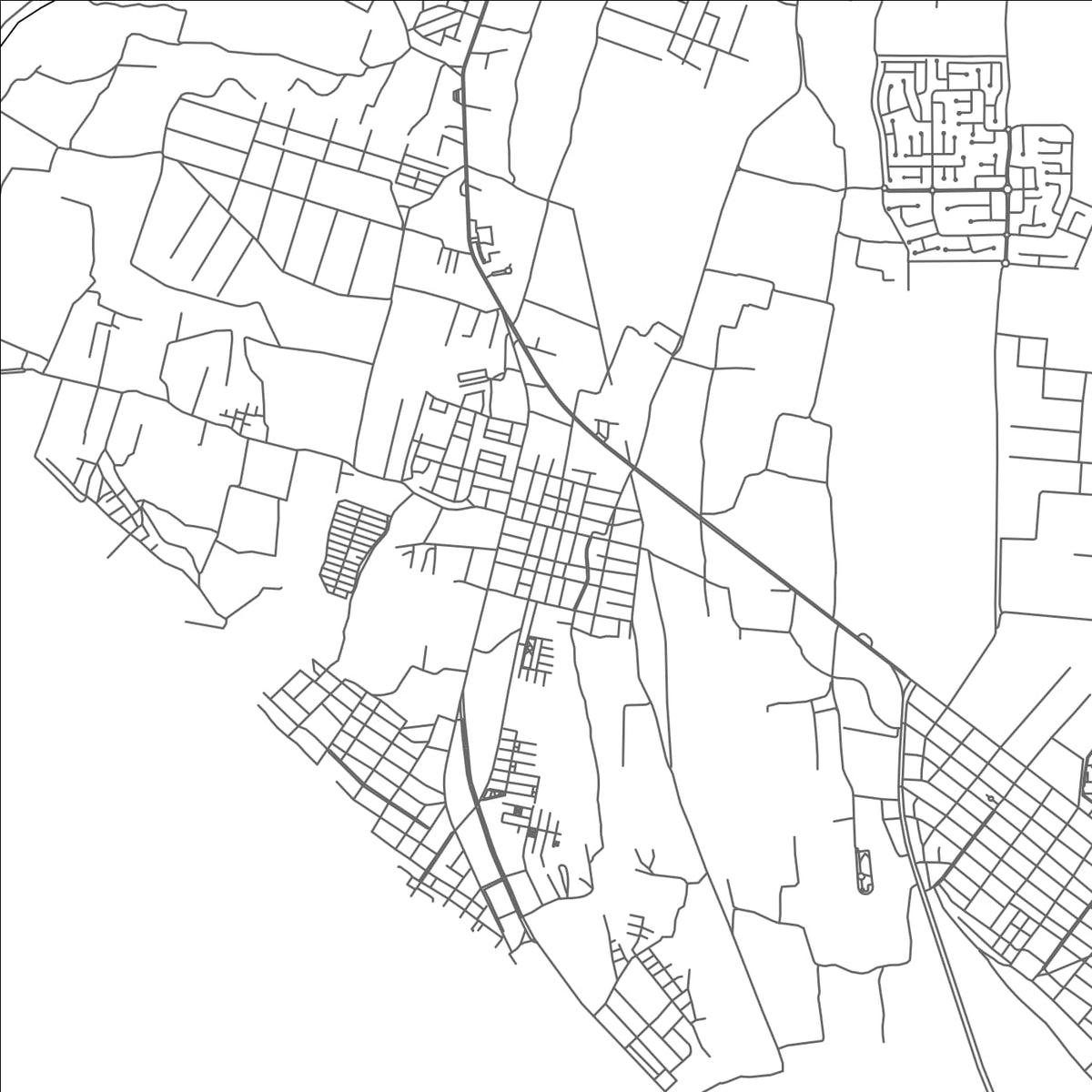 ROAD MAP OF MOCHE, PERU BY MAPBAKES