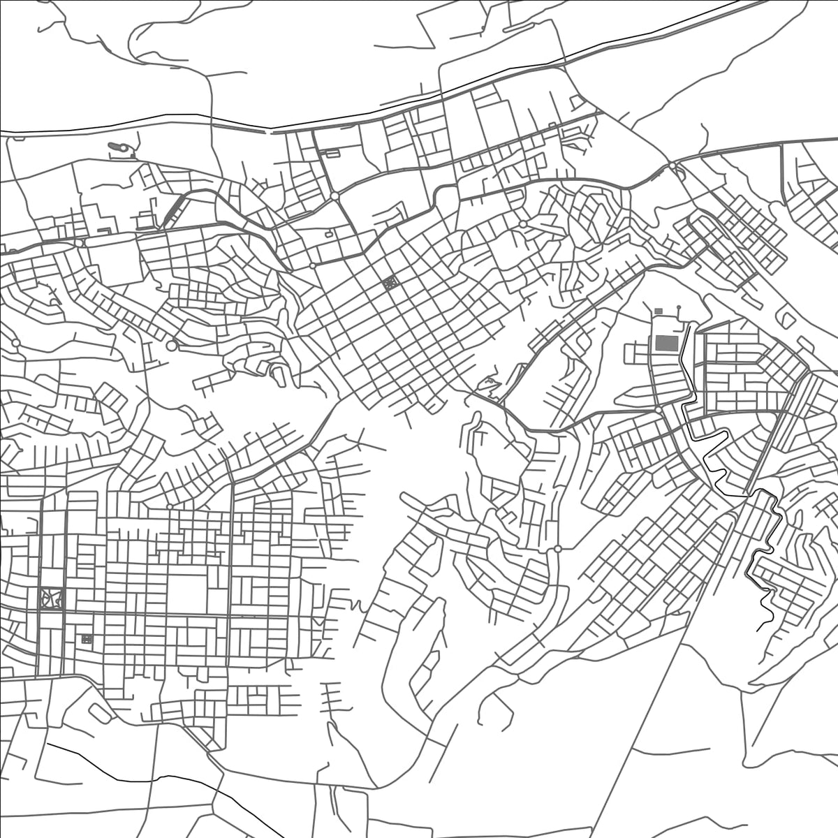 ROAD MAP OF MOQUEGUA, PERU BY MAPBAKES