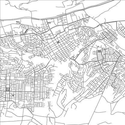 ROAD MAP OF MOQUEGUA, PERU BY MAPBAKES