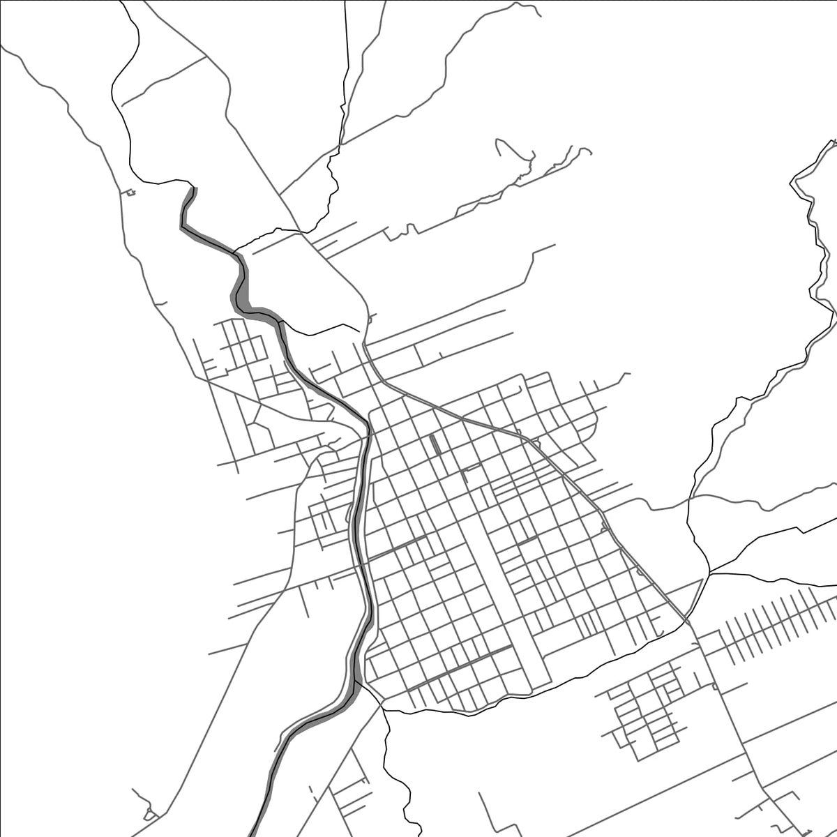 ROAD MAP OF OXAPAMPA, PERU BY MAPBAKES
