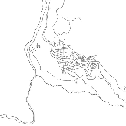 ROAD MAP OF OYON, PERU BY MAPBAKES