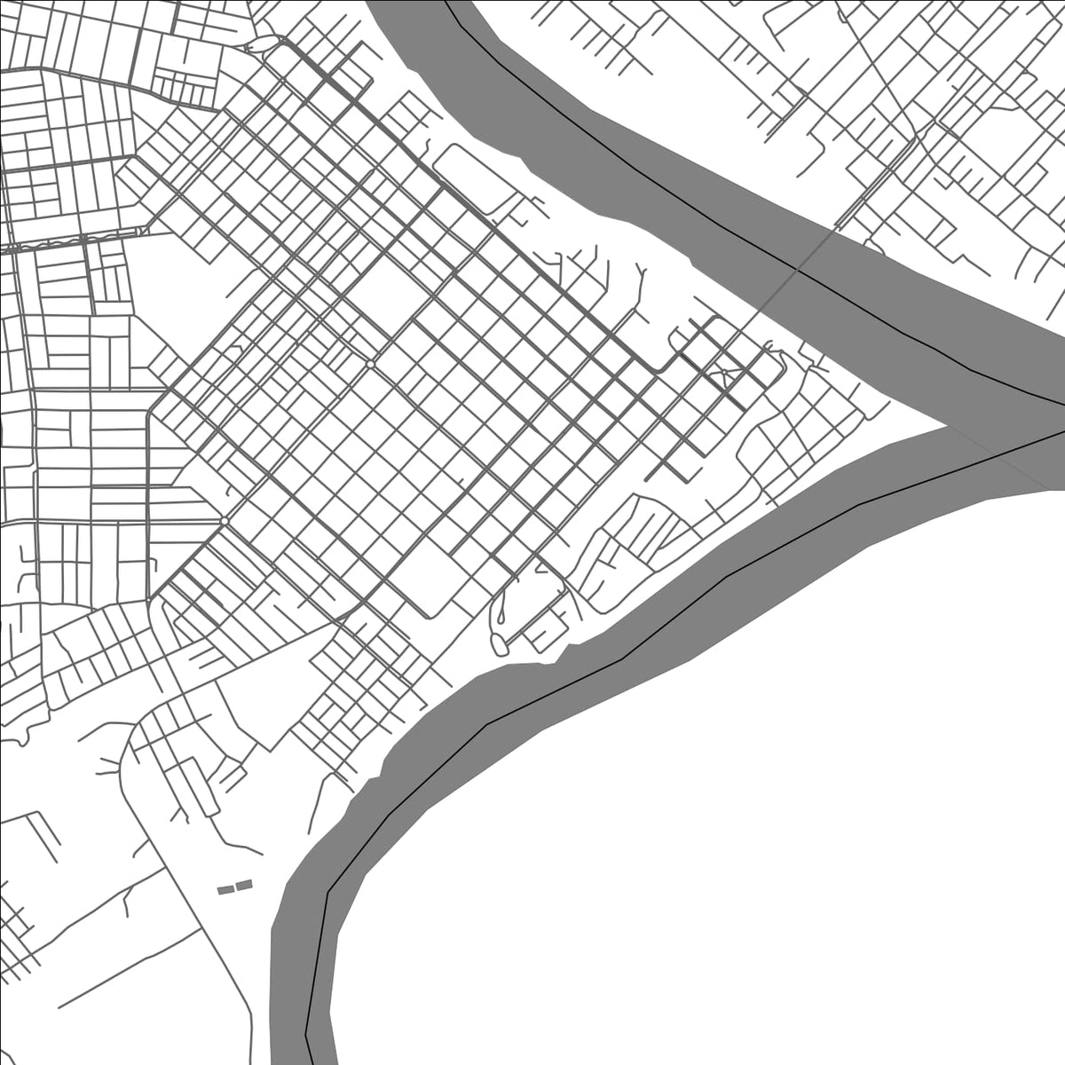 ROAD MAP OF PUERTO MALDONADO, PERU BY MAPBAKES