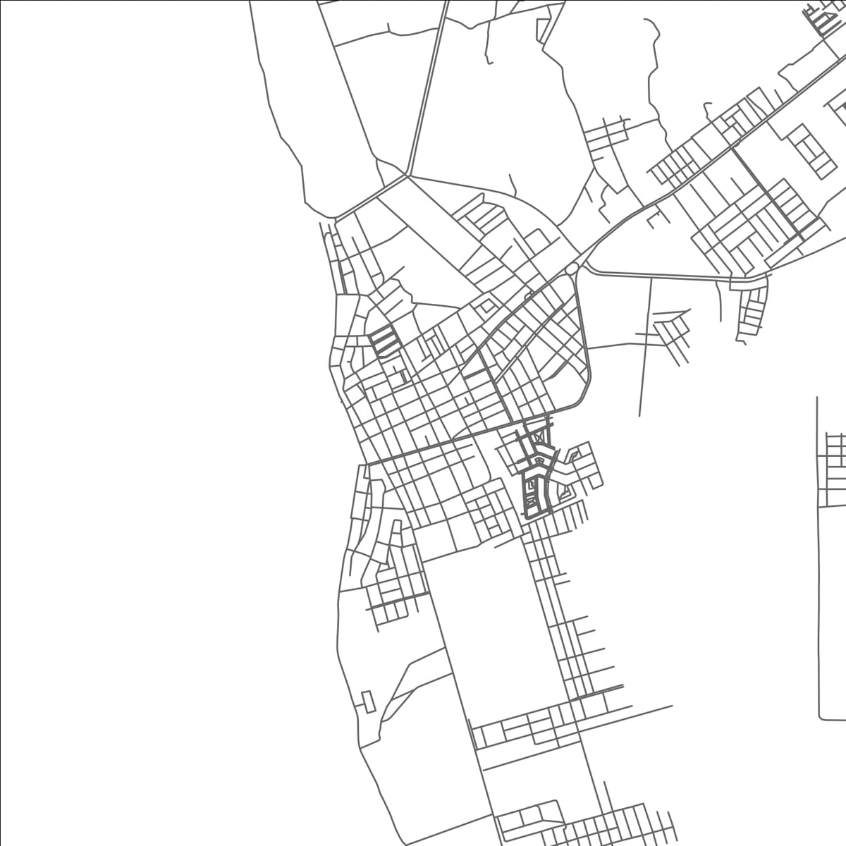 ROAD MAP OF PUERTO PIMENTEL, PERU BY MAPBAKES