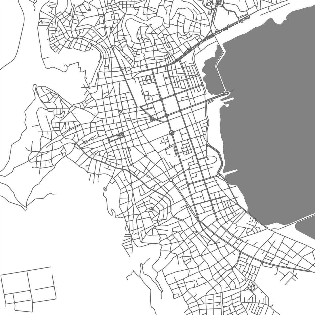 ROAD MAP OF PUNO, PERU BY MAPBAKES