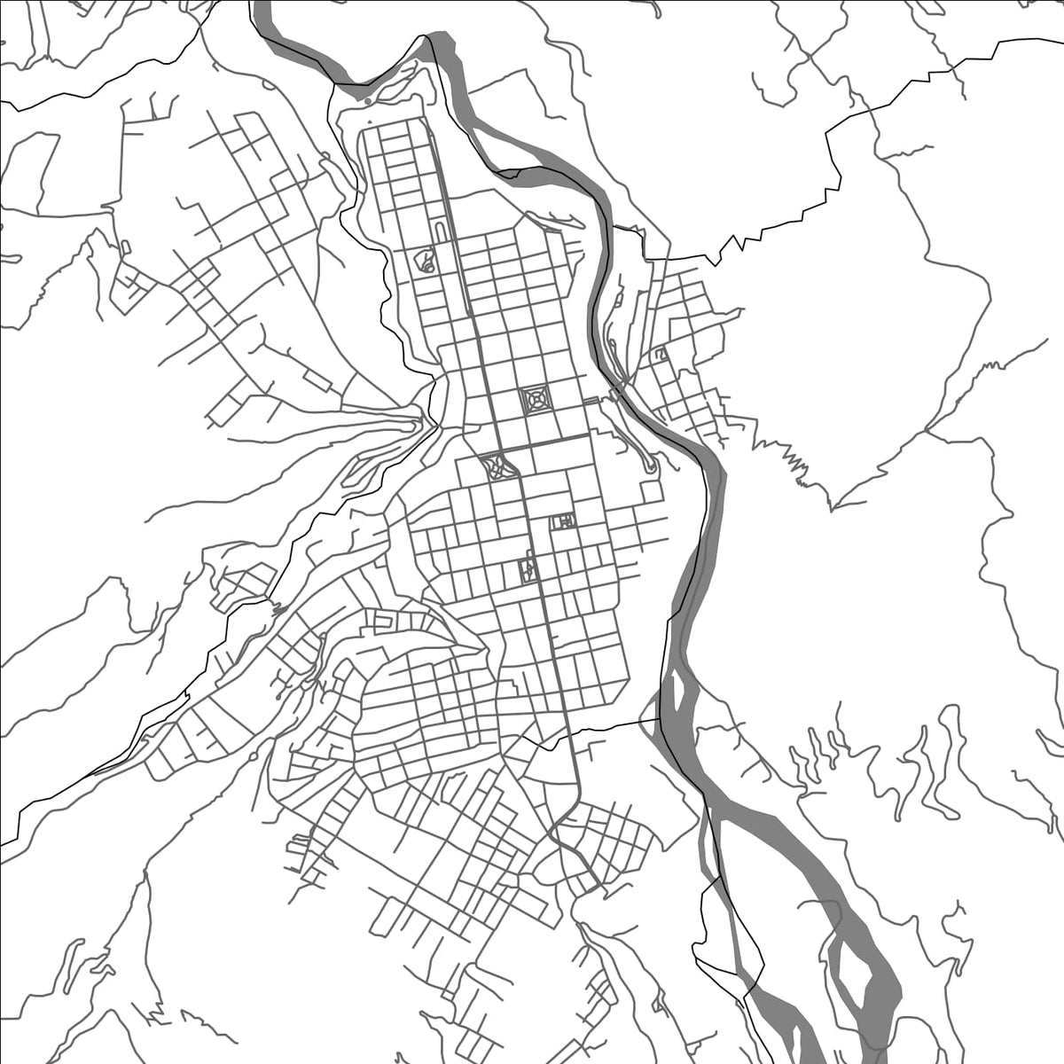 ROAD MAP OF QUILLABAMBA, PERU BY MAPBAKES