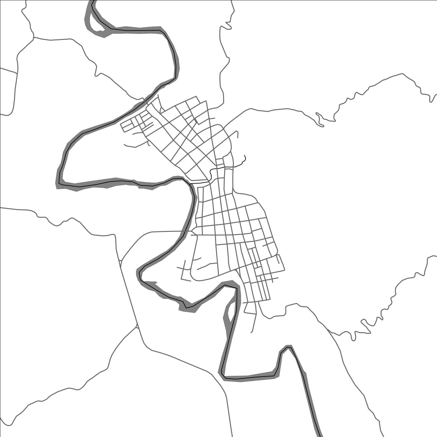 ROAD MAP OF SAPOSOA, PERU BY MAPBAKES