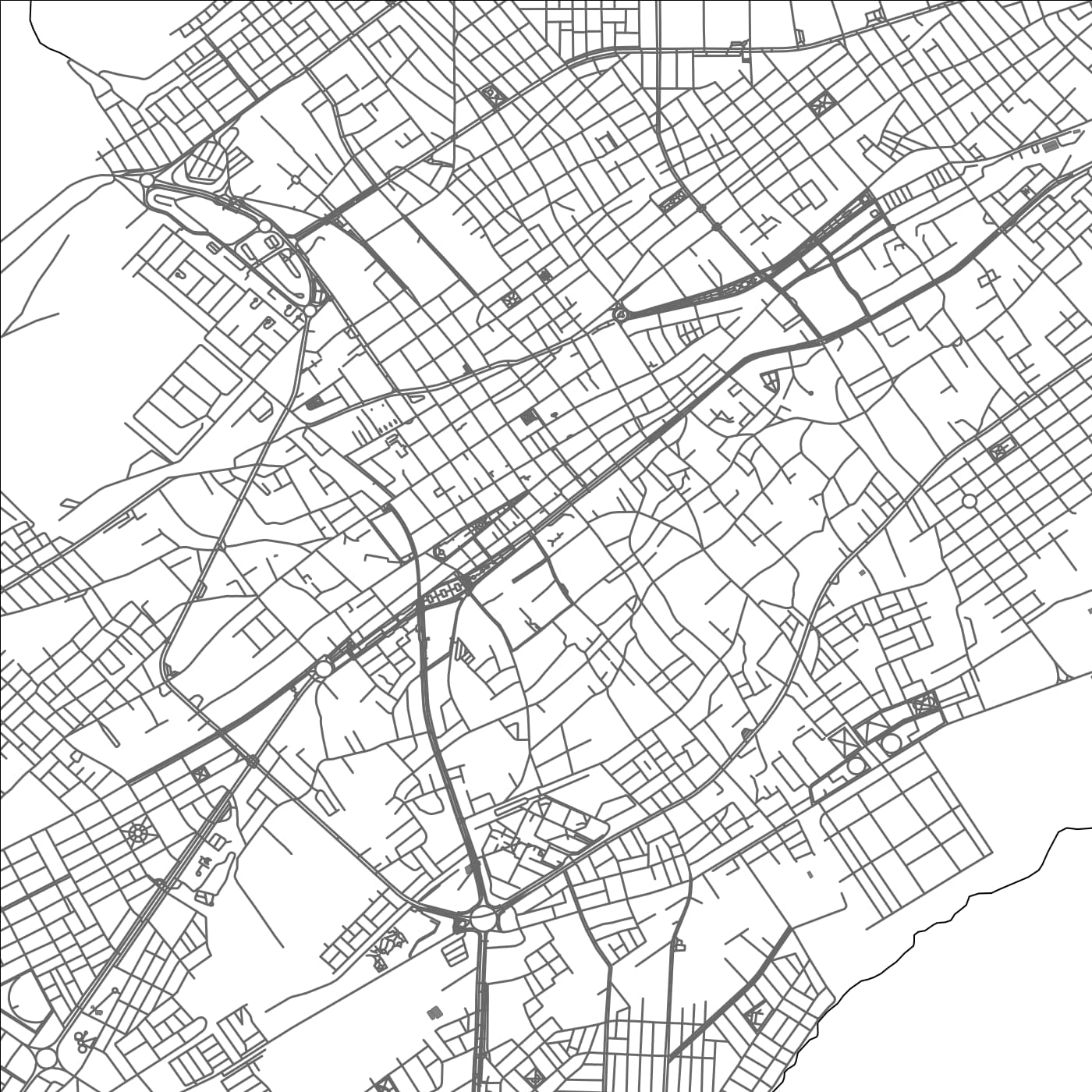 ROAD MAP OF TACNA, PERU BY MAPBAKES