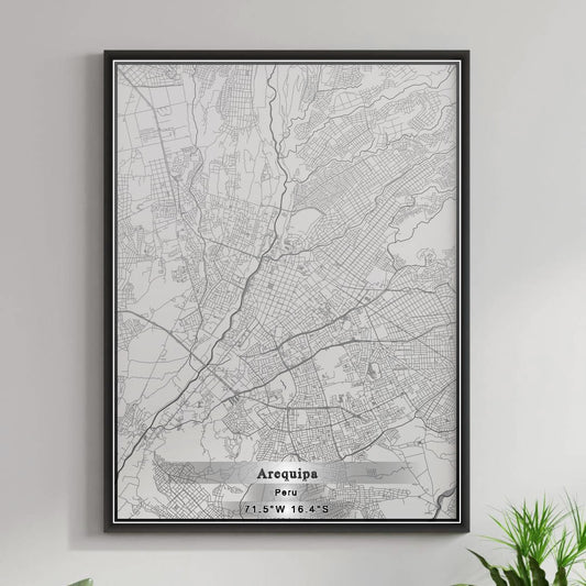 ROAD MAP OF AREQUIPA, PERU BY MAPBAKES