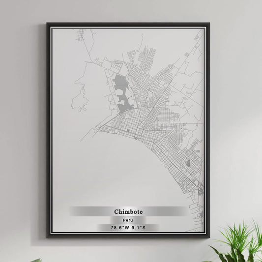 ROAD MAP OF CHIMBOTE, PERU BY MAPBAKES