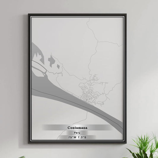 ROAD MAP OF CONTAMANA, PERU BY MAPBAKES