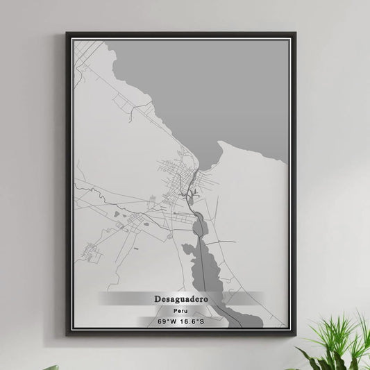 ROAD MAP OF DESAGUADERO, PERU BY MAPBAKES