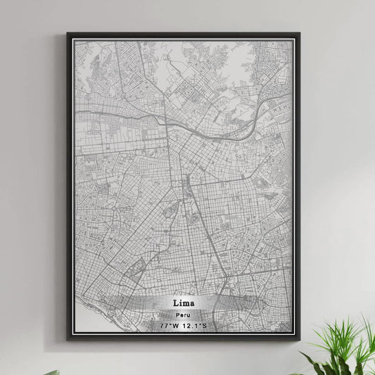 ROAD MAP OF LIMA, PERU BY MAPBAKES