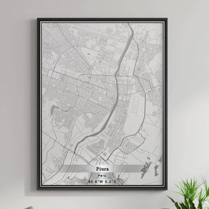 ROAD MAP OF PIURA, PERU BY MAPBAKES