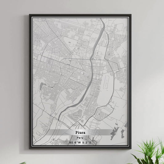 ROAD MAP OF PIURA, PERU BY MAPBAKES