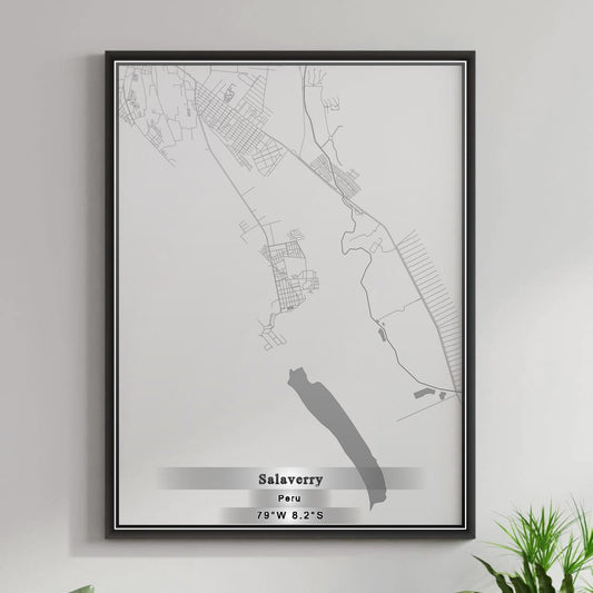ROAD MAP OF SALAVERRY, PERU BY MAPBAKES