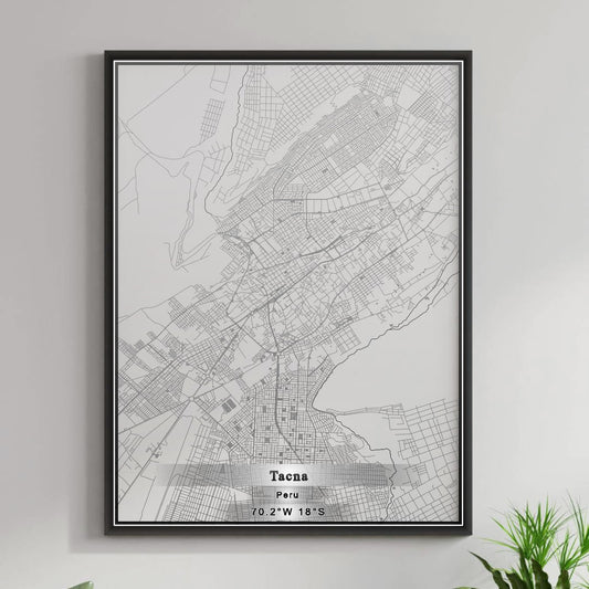 ROAD MAP OF TACNA, PERU BY MAPBAKES