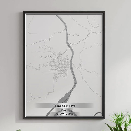 ROAD MAP OF TOCACHE NUEVO, PERU BY MAPBAKES