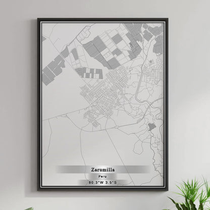 ROAD MAP OF ZARUMILLA, PERU BY MAPBAKES