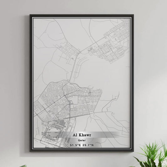 ROAD MAP OF AL KHAWR, QATAR BY MAPBAKES