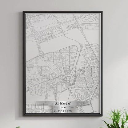 ROAD MAP OF AL MASHĀF, QATAR BY MAPBAKES