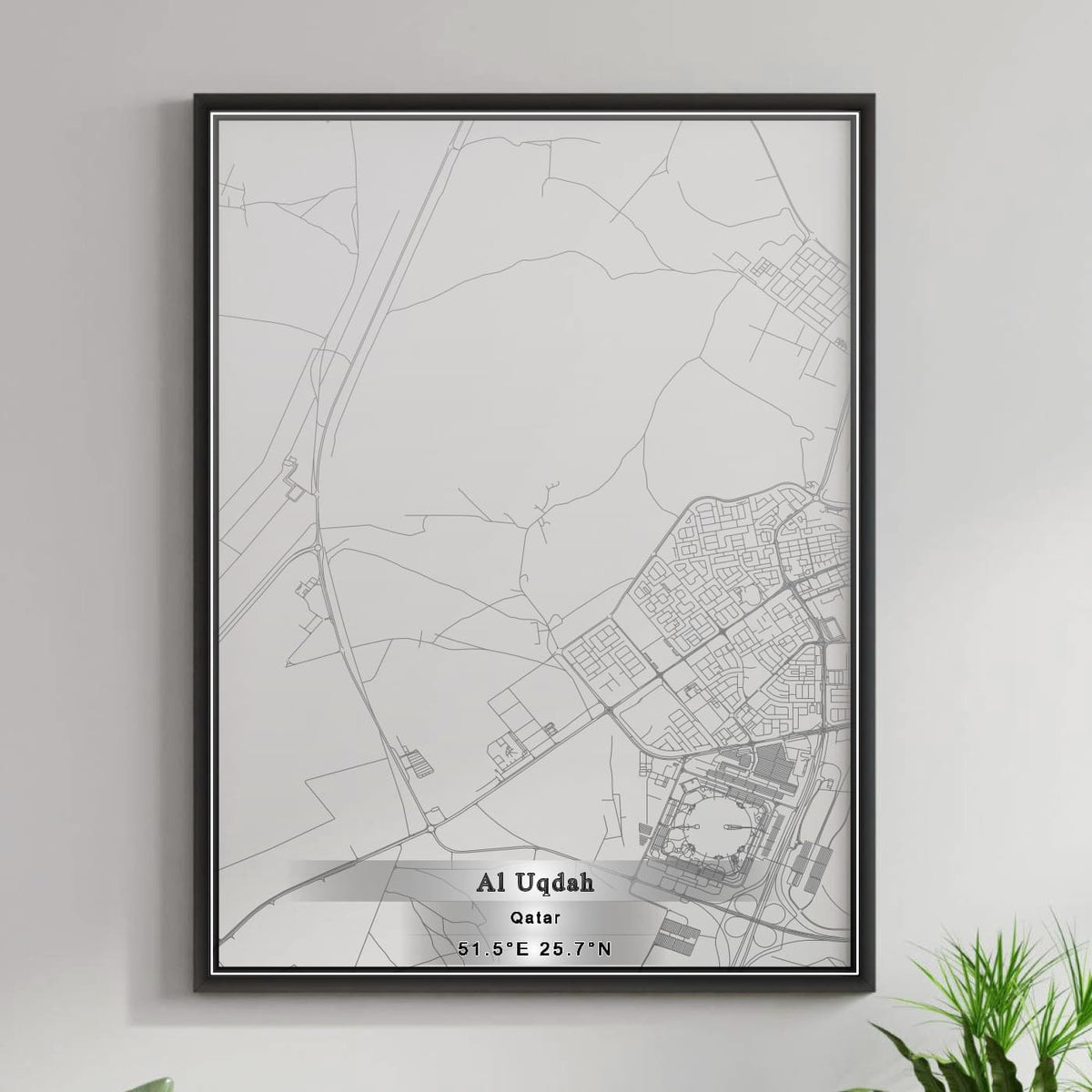 ROAD MAP OF AL ‘UQDAH, QATAR BY MAPBAKES
