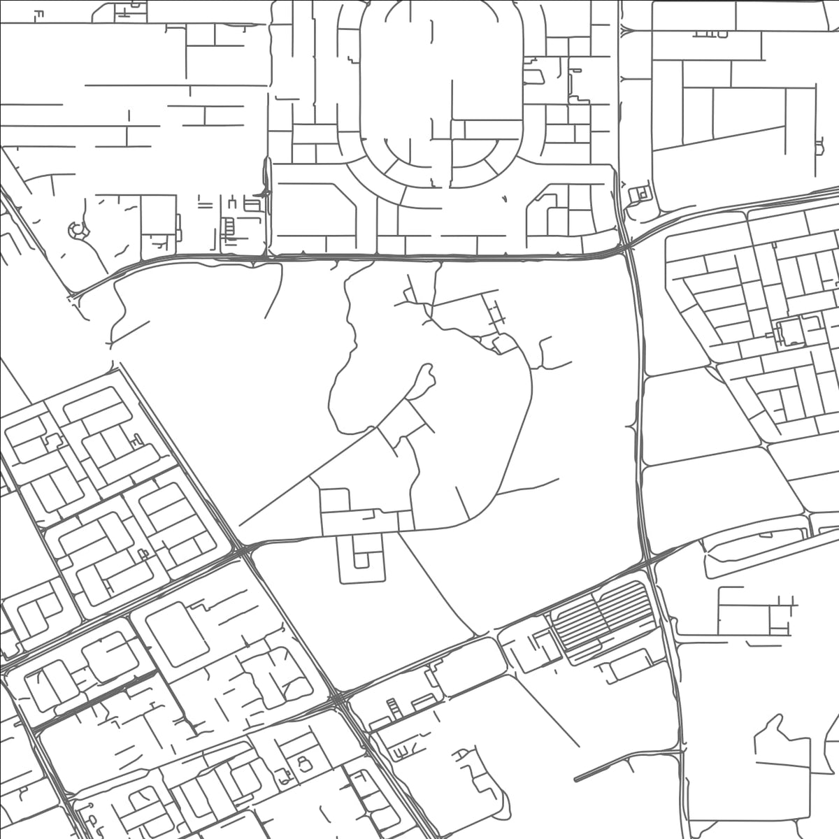 ROAD MAP OF AL KHĪSAH, QATAR BY MAPBAKES