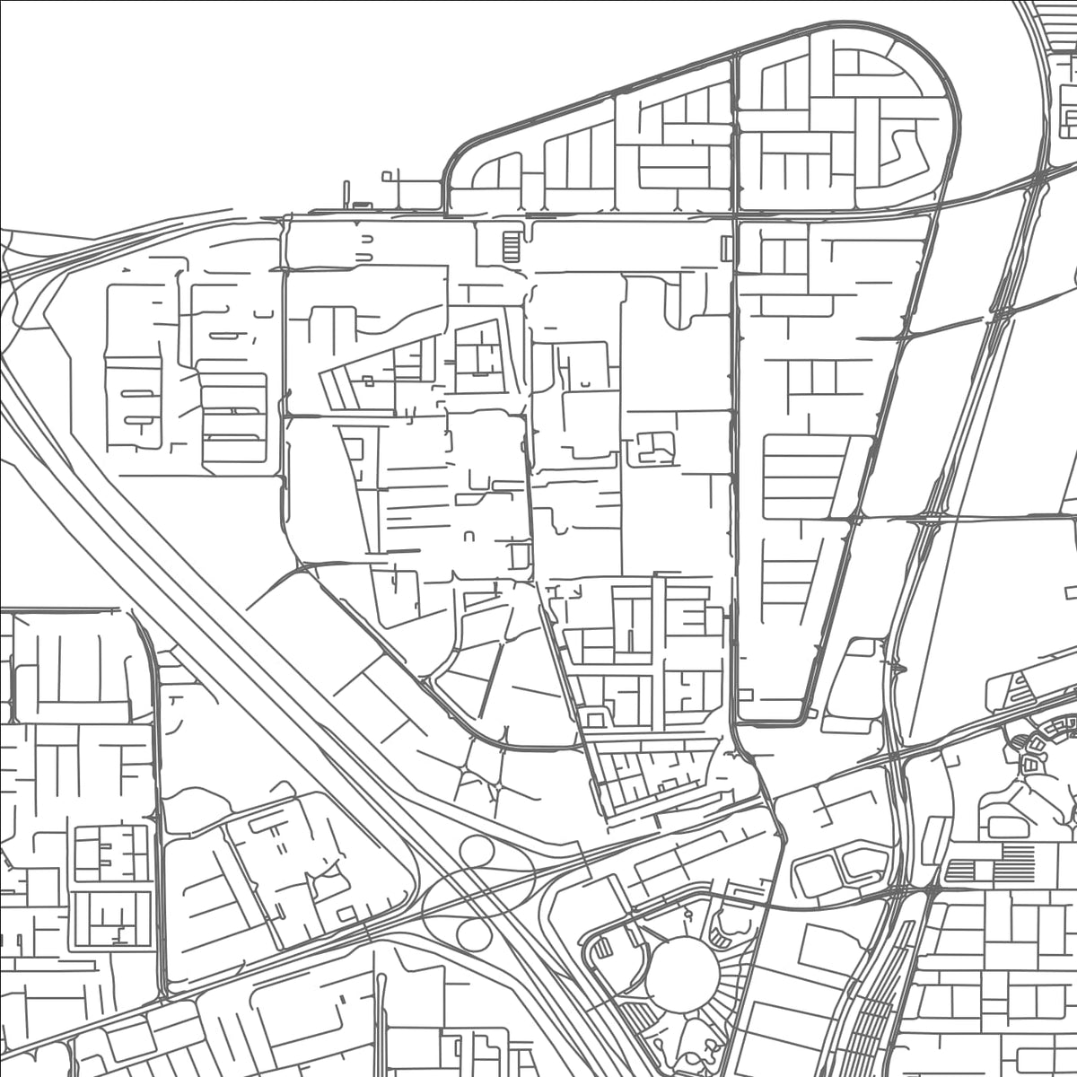 ROAD MAP OF AL MASHĀF, QATAR BY MAPBAKES